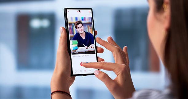 Open book on a table as alternative to phone scrolling